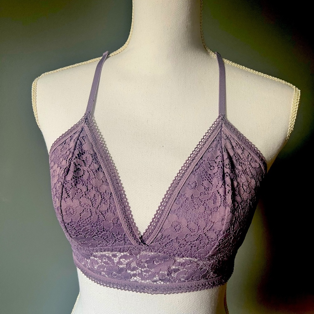 Purple Lace Bralette Size M